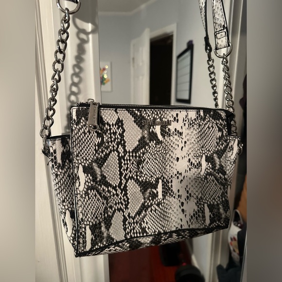 Steve Madden Crocodile Alligator Leather Medium Crossbody Tote Bag Purse - Picture 2 of 7